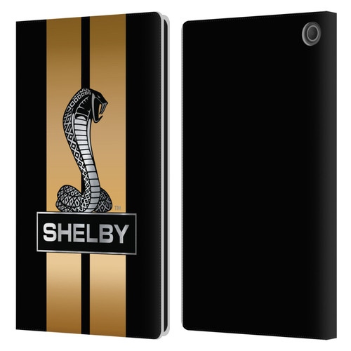 Shelby Car Graphics Gold Leather Book Wallet Case Cover For Amazon Fire Max 11 2023
