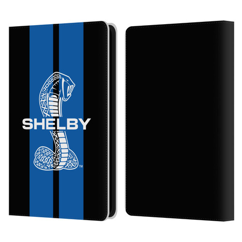 Shelby Car Graphics Blue Leather Book Wallet Case Cover For Amazon Kindle Paperwhite 5 (2021)