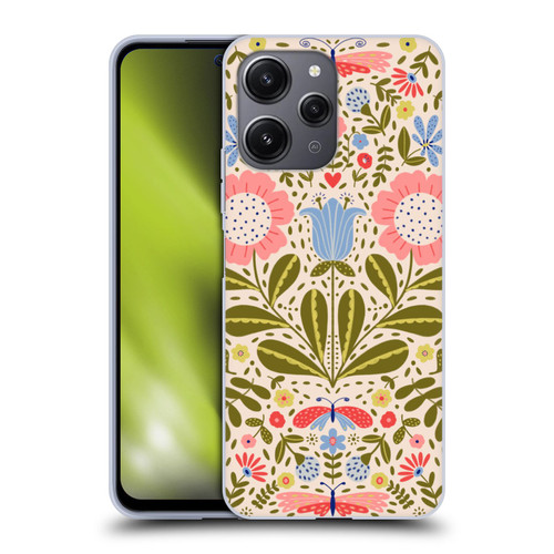 Gabriela Thomeu Floral Blooms & Butterflies Soft Gel Case for Xiaomi Redmi 12
