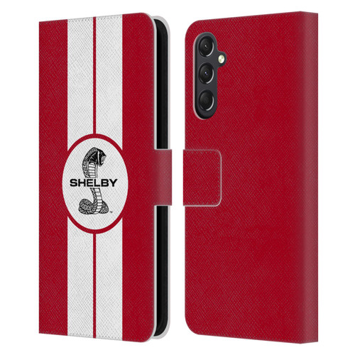 Shelby Car Graphics 1965 427 S/C Red Leather Book Wallet Case Cover For Samsung Galaxy A24 4G / M34 5G
