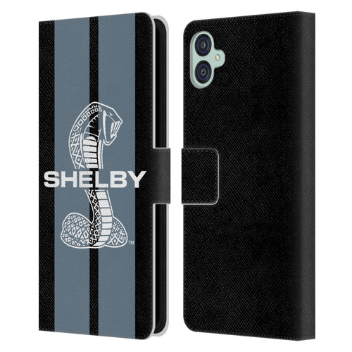 Shelby Car Graphics Gray Leather Book Wallet Case Cover For Samsung Galaxy M04 5G / A04e