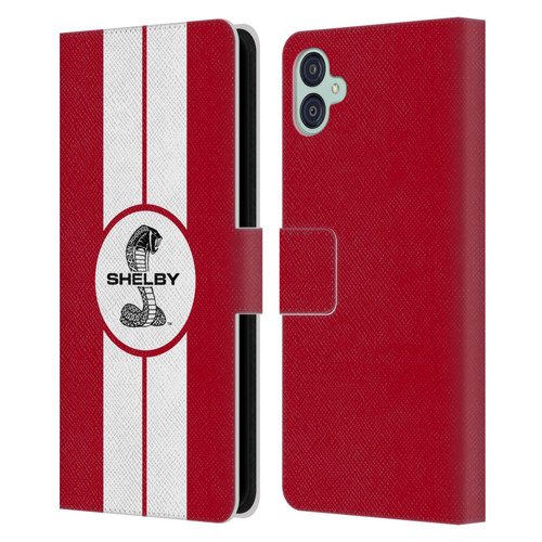 Shelby Car Graphics 1965 427 S/C Red Leather Book Wallet Case Cover For Samsung Galaxy M04 5G / A04e