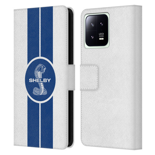 Shelby Car Graphics 1965 427 S/C White Leather Book Wallet Case Cover For Xiaomi 13 5G