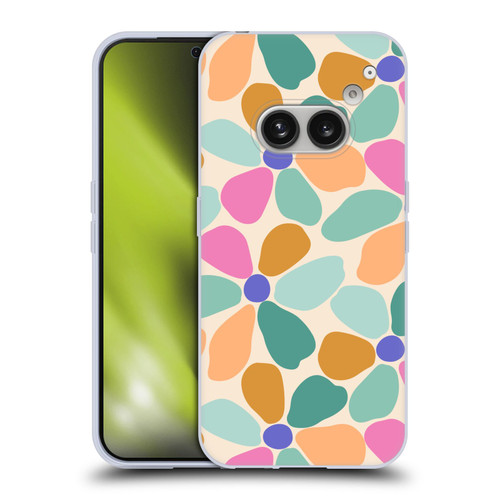 Gabriela Thomeu Retro Colorful Flowers Soft Gel Case for Nothing Phone (2a)