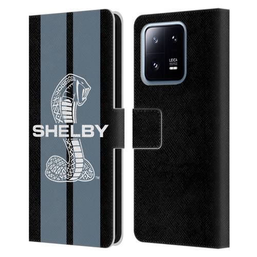 Shelby Car Graphics Gray Leather Book Wallet Case Cover For Xiaomi 13 Pro 5G