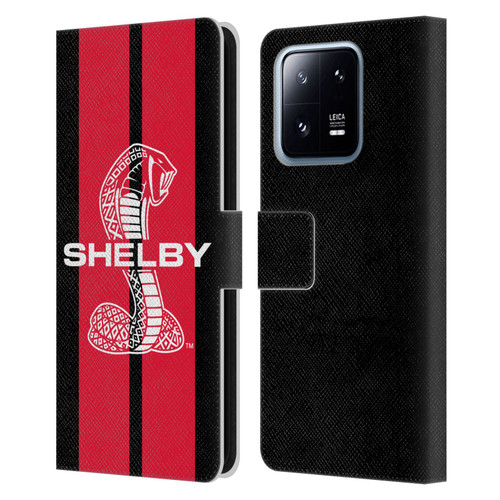 Shelby Car Graphics Red Leather Book Wallet Case Cover For Xiaomi 13 Pro 5G