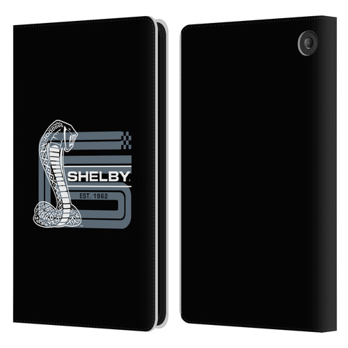 Shelby Logos CS Super Snake Leather Book Wallet Case Cover For Amazon Fire 7 2022