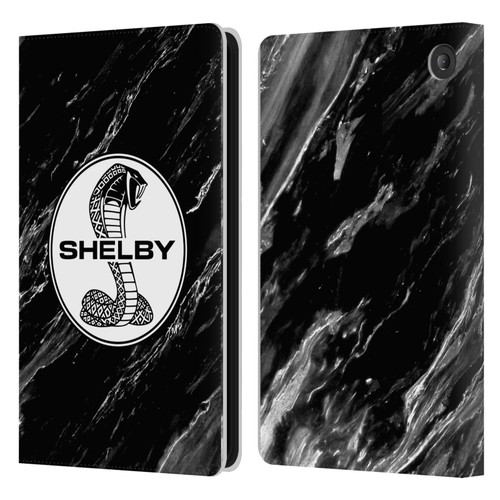Shelby Logos Marble Leather Book Wallet Case Cover For Amazon Fire 7 2022