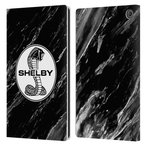 Shelby Logos Marble Leather Book Wallet Case Cover For Amazon Fire Max 11 2023