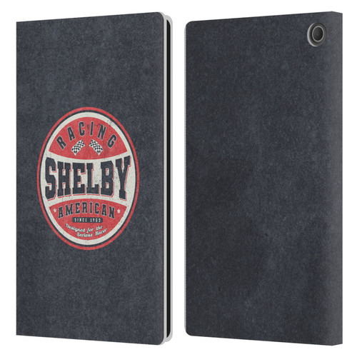 Shelby Logos Vintage Badge Leather Book Wallet Case Cover For Amazon Fire Max 11 2023