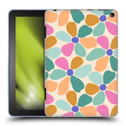 Gabriela Thomeu Retro Colorful Flowers Soft Gel Case for Amazon Fire HD 8/Fire HD 8 Plus 2020