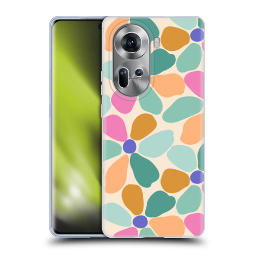 Gabriela Thomeu Retro Colorful Flowers Soft Gel Case for OPPO Reno11