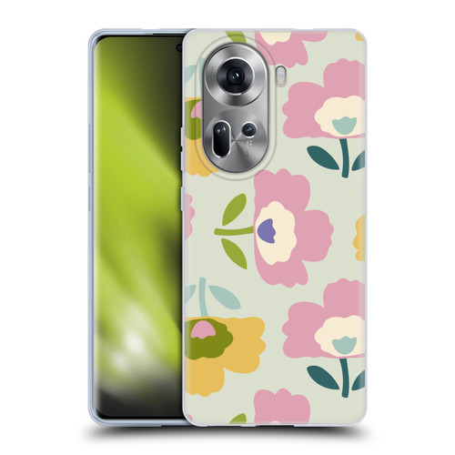 Gabriela Thomeu Retro Scandinavian Floral Soft Gel Case for OPPO Reno11