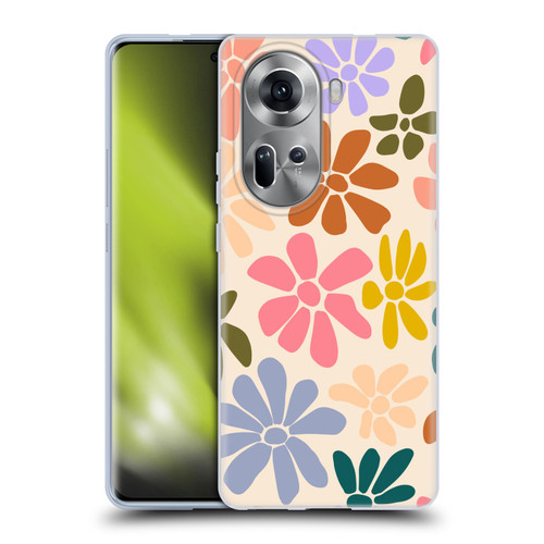 Gabriela Thomeu Retro Rainbow Color Floral Soft Gel Case for OPPO Reno11