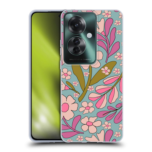 Gabriela Thomeu Retro Groovy 70s Blue Soft Gel Case for OPPO Reno11 F 5G / F25 Pro 5G