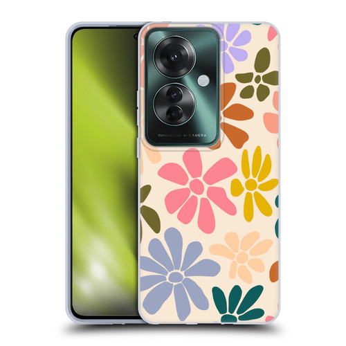 Gabriela Thomeu Retro Rainbow Color Floral Soft Gel Case for OPPO Reno11 F 5G / F25 Pro 5G