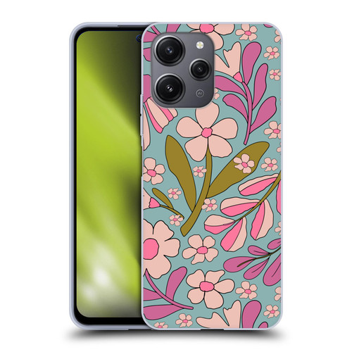 Gabriela Thomeu Retro Groovy 70s Blue Soft Gel Case for Xiaomi Redmi 12