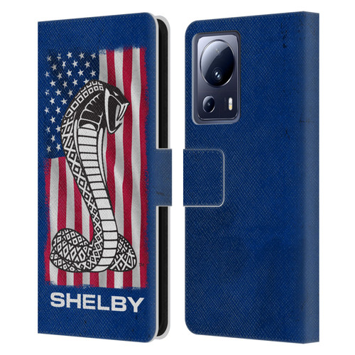 Shelby Logos American Flag Leather Book Wallet Case Cover For Xiaomi 13 Lite 5G