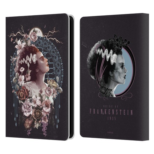 Universal Monsters The Bride Of Frankenstein Portrait Leather Book Wallet Case Cover For Amazon Kindle Paperwhite 5 (2021)