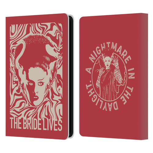 Universal Monsters The Bride Of Frankenstein The Bride Lives Leather Book Wallet Case Cover For Amazon Kindle Paperwhite 5 (2021)