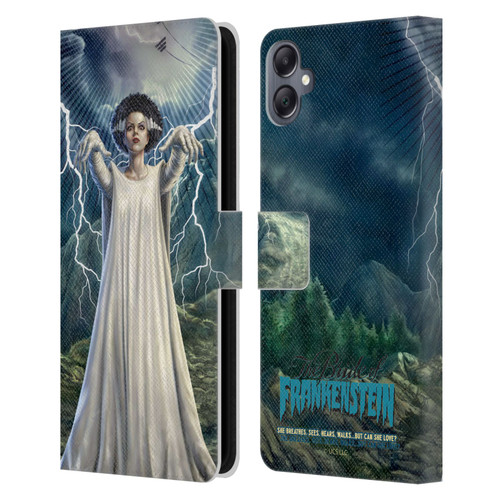 Universal Monsters The Bride Of Frankenstein But Can She Love? Leather Book Wallet Case Cover For Samsung Galaxy A05