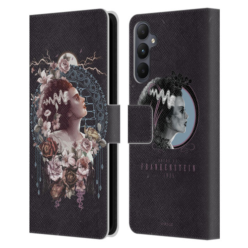 Universal Monsters The Bride Of Frankenstein Portrait Leather Book Wallet Case Cover For Samsung Galaxy A05s