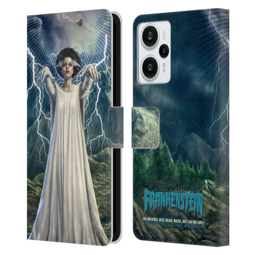 Universal Monsters The Bride Of Frankenstein But Can She Love? Leather Book Wallet Case Cover For Xiaomi Redmi Note 12T