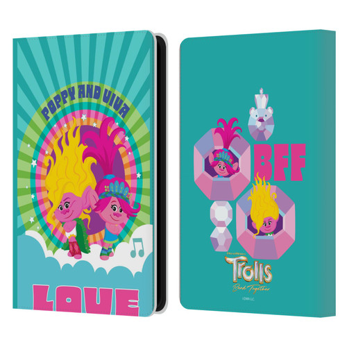 Trolls 3: Band Together Art Love Leather Book Wallet Case Cover For Amazon Kindle Paperwhite 5 (2021)