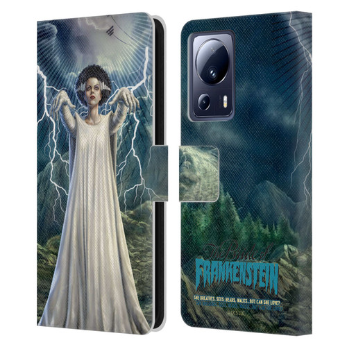 Universal Monsters The Bride Of Frankenstein But Can She Love? Leather Book Wallet Case Cover For Xiaomi 13 Lite 5G