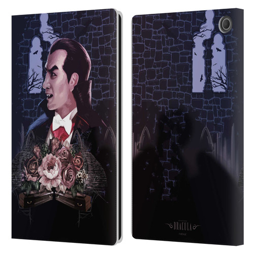 Universal Monsters Dracula Key Art Leather Book Wallet Case Cover For Amazon Fire Max 11 2023