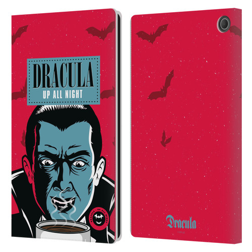 Universal Monsters Dracula Up All Night Leather Book Wallet Case Cover For Amazon Fire Max 11 2023