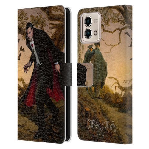 Universal Monsters Dracula Portrait Leather Book Wallet Case Cover For Motorola Moto G Stylus 5G 2023