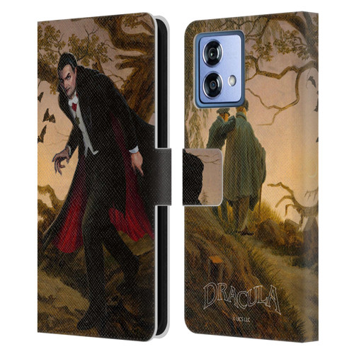 Universal Monsters Dracula Portrait Leather Book Wallet Case Cover For Motorola Moto G84 5G