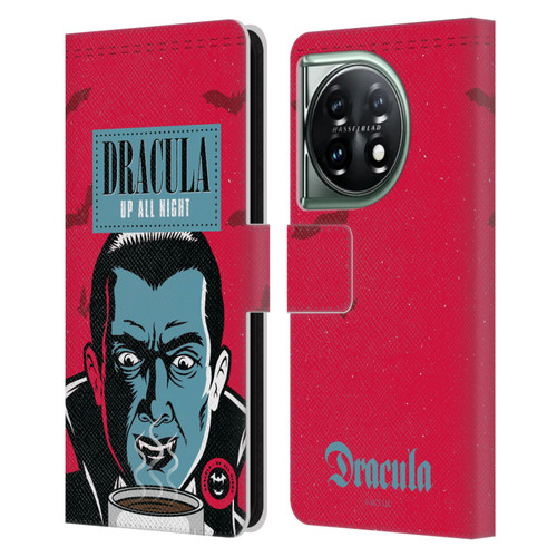 Universal Monsters Dracula Up All Night Leather Book Wallet Case Cover For OnePlus 11 5G