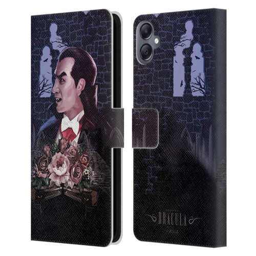 Universal Monsters Dracula Key Art Leather Book Wallet Case Cover For Samsung Galaxy A05