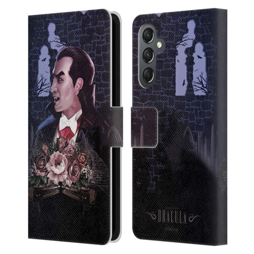 Universal Monsters Dracula Key Art Leather Book Wallet Case Cover For Samsung Galaxy A25 5G