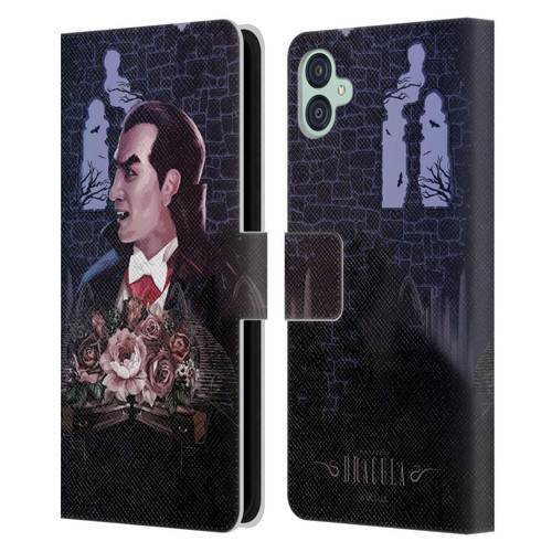 Universal Monsters Dracula Key Art Leather Book Wallet Case Cover For Samsung Galaxy M04 5G / A04e