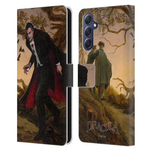 Universal Monsters Dracula Portrait Leather Book Wallet Case Cover For Samsung Galaxy M54 5G