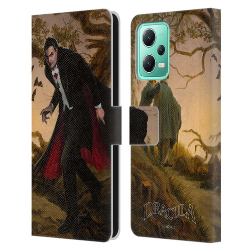 Universal Monsters Dracula Portrait Leather Book Wallet Case Cover For Xiaomi Redmi Note 12 5G