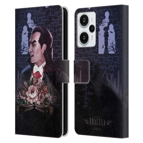 Universal Monsters Dracula Key Art Leather Book Wallet Case Cover For Xiaomi Redmi Note 12T
