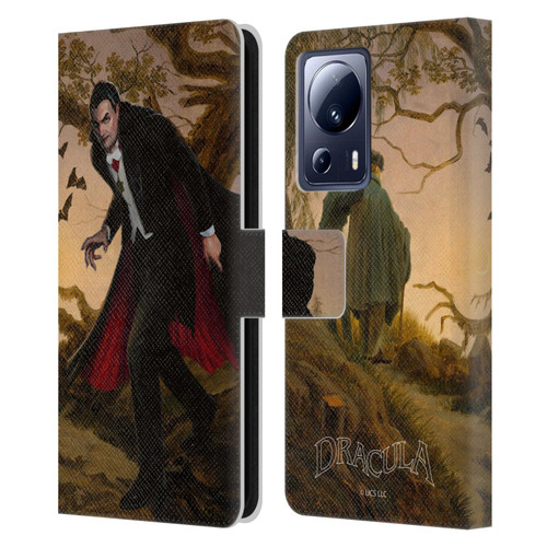 Universal Monsters Dracula Portrait Leather Book Wallet Case Cover For Xiaomi 13 Lite 5G