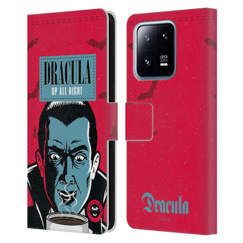 Universal Monsters Dracula Up All Night Leather Book Wallet Case Cover For Xiaomi 13 Pro 5G