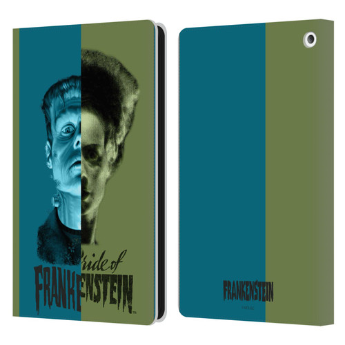 Universal Monsters Frankenstein Half Leather Book Wallet Case Cover For Amazon Fire HD 8/Fire HD 8 Plus 2020