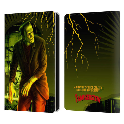 Universal Monsters Frankenstein Yellow Leather Book Wallet Case Cover For Amazon Kindle 11th Gen 6in 2022