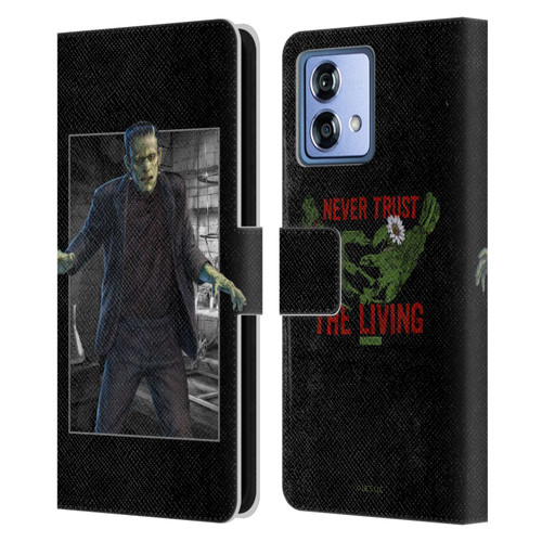 Universal Monsters Frankenstein Frame Leather Book Wallet Case Cover For Motorola Moto G84 5G