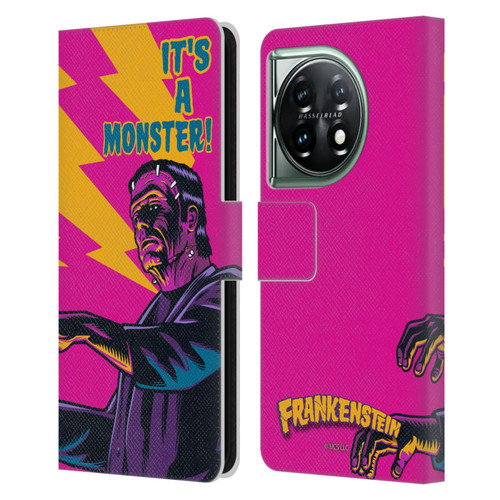 Universal Monsters Frankenstein It's A Monster Leather Book Wallet Case Cover For OnePlus 11 5G