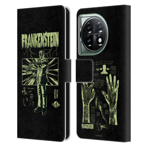 Universal Monsters Frankenstein Lightning Leather Book Wallet Case Cover For OnePlus 11 5G