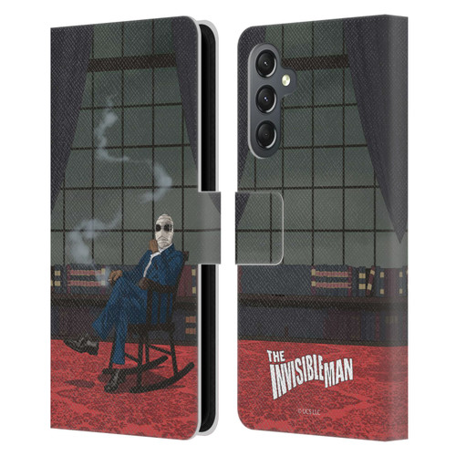 Universal Monsters The Invisible Man Key Art Leather Book Wallet Case Cover For Samsung Galaxy A25 5G