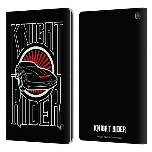 Knight Rider Core Graphics Logo Leather Book Wallet Case Cover For Amazon Fire HD 10 / Plus 2021