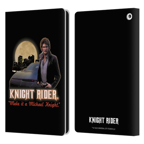 Knight Rider Core Graphics Poster Leather Book Wallet Case Cover For Amazon Fire HD 8/Fire HD 8 Plus 2020